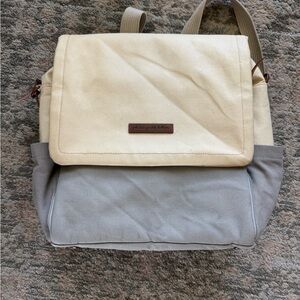 Petunia Pickle Bottom Cream and Gray Diaper Bag